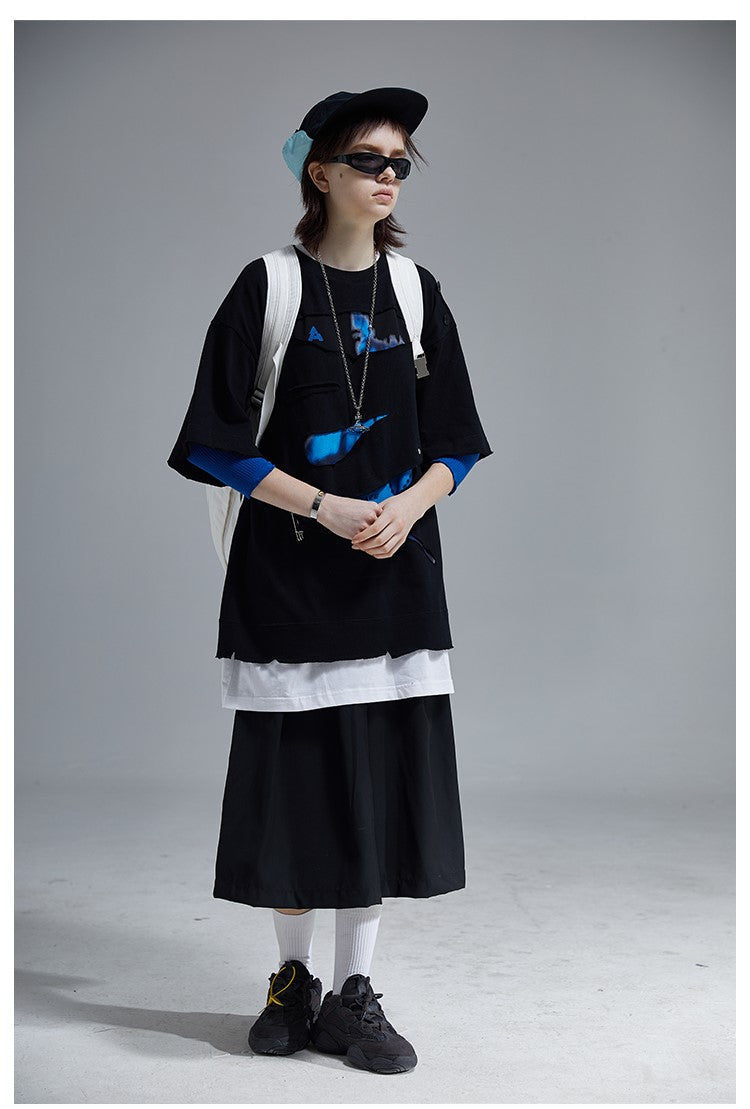 A SQUARE ROOT "Sliced" Layered Tee