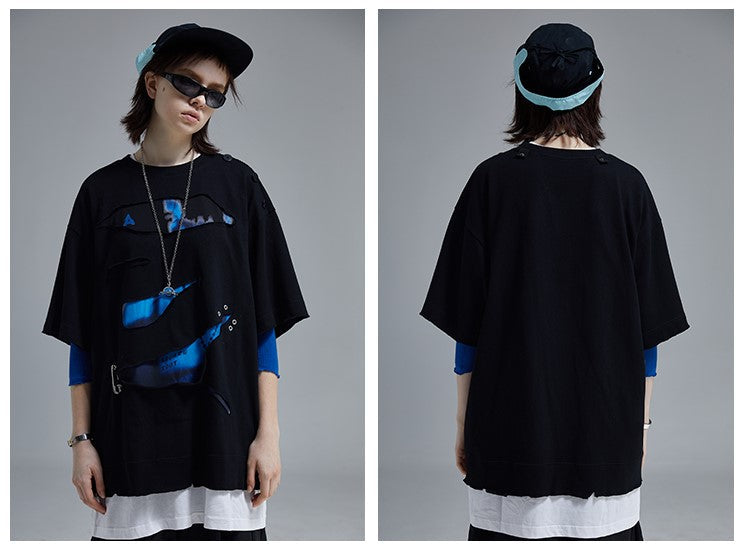 A SQUARE ROOT "Sliced" Layered Tee