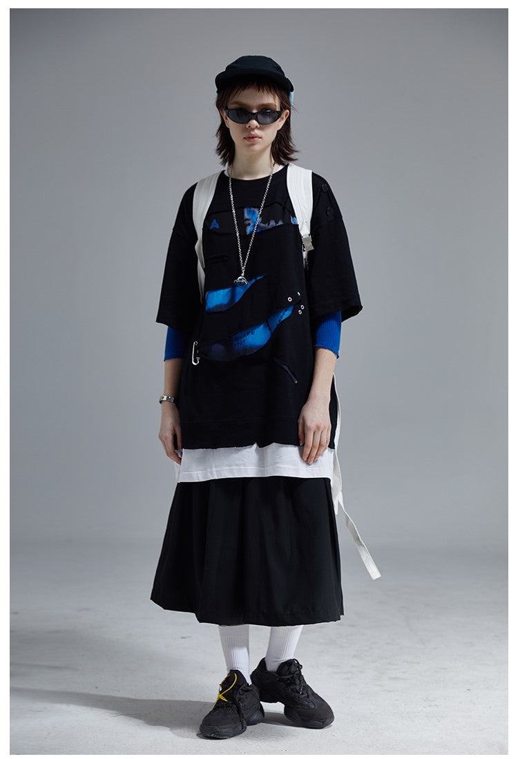 A SQUARE ROOT "Sliced" Layered Tee