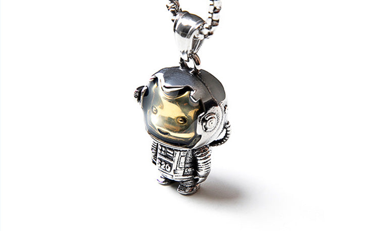 Astrobear Titanium Steel Pendant Necklace