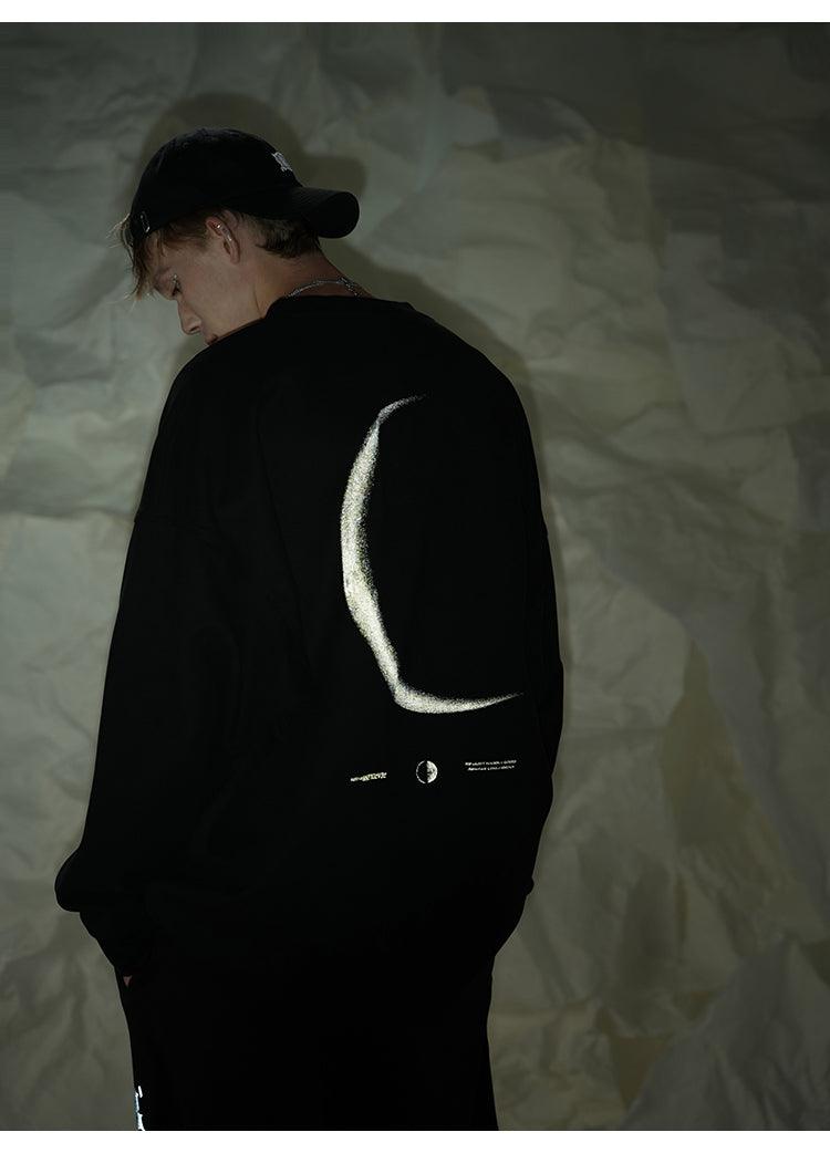 BJHG 3M Reflective Crescent Moon Sweatshirt