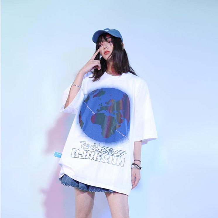 BJHG 3M Reflective Rainbow Earth Tee