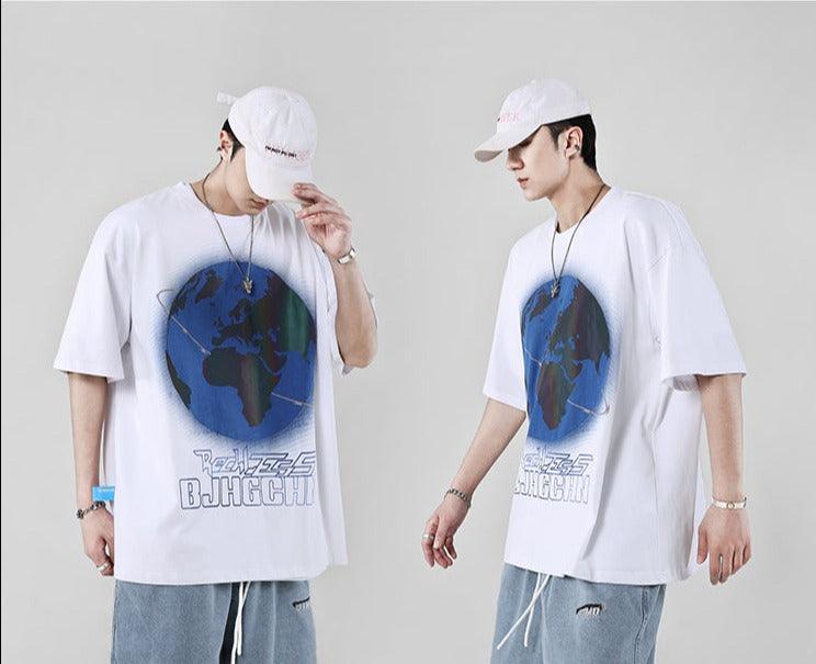 BJHG 3M Reflective Rainbow Earth Tee