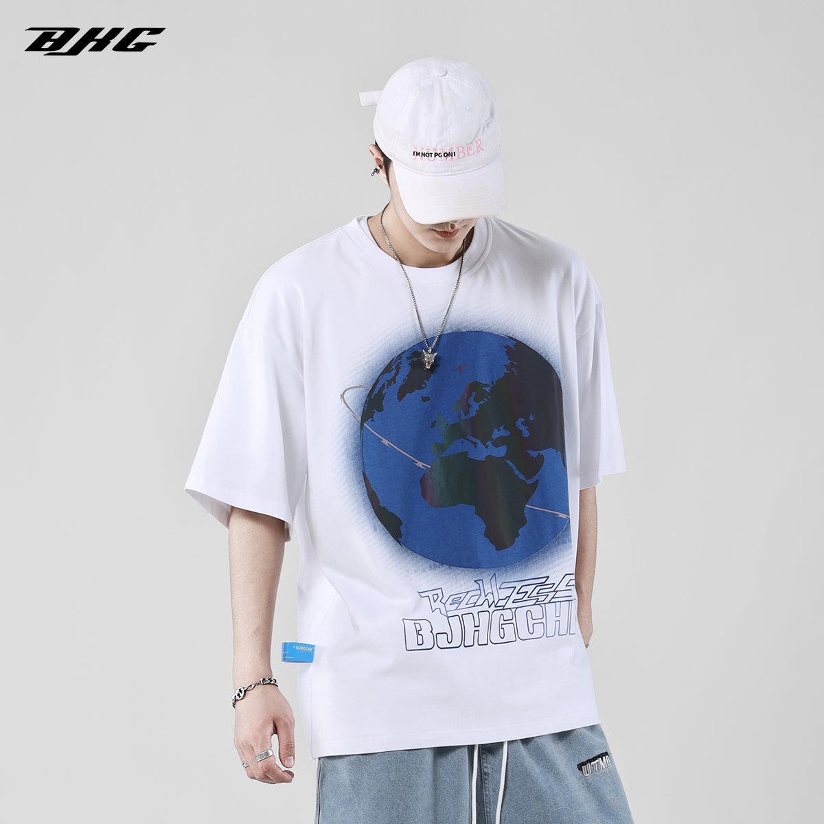 BJHG 3M Reflective Rainbow Earth Tee