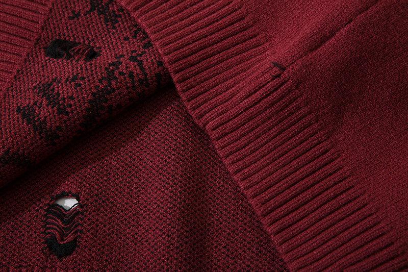 "Reaper" Ripped Knit Sweater