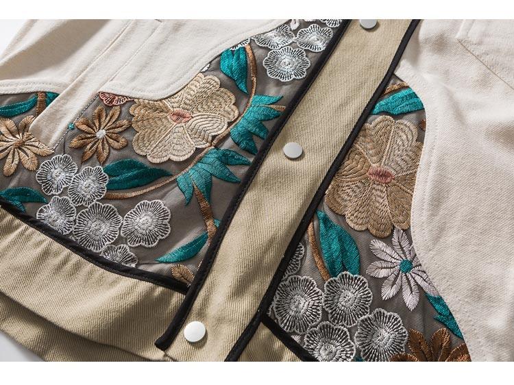 Embroidered Floral Patchwork Jacket