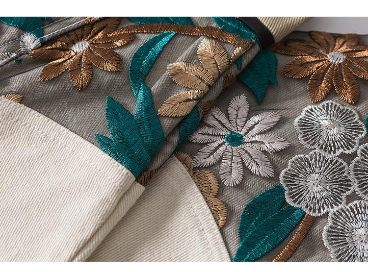 Embroidered Floral Patchwork Jacket
