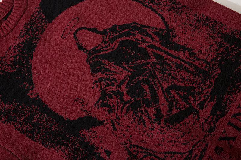"Reaper" Ripped Knit Sweater