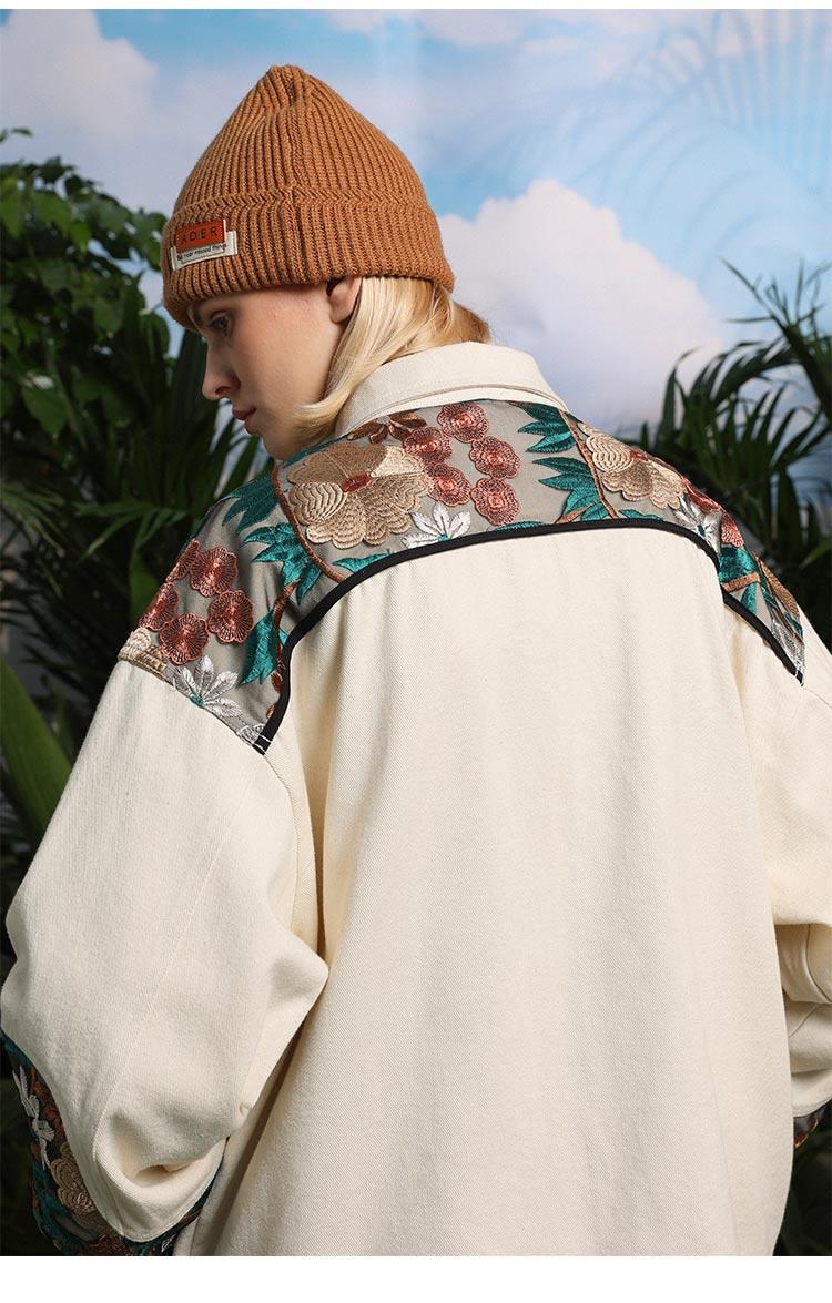 Embroidered Floral Patchwork Jacket
