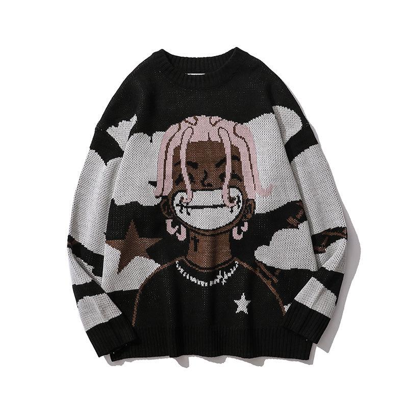 “Smile” Anime Knit Sweater