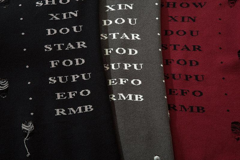 "Reaper" Ripped Knit Sweater