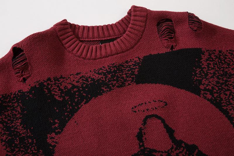 "Reaper" Ripped Knit Sweater