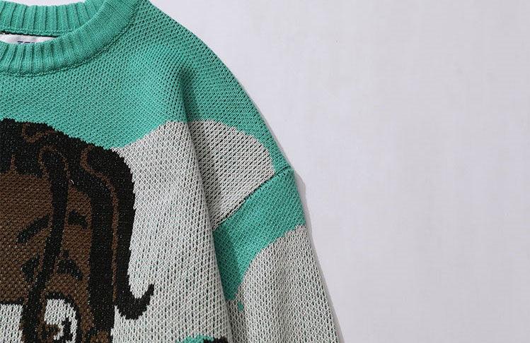 “Smile” Anime Knit Sweater