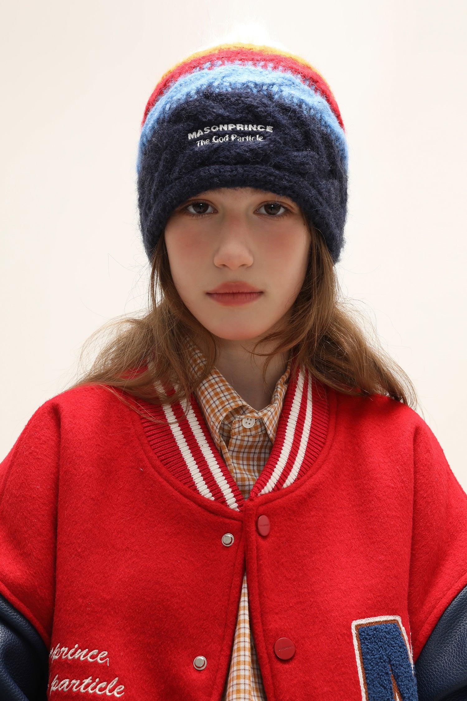 MASONPRINCE Multi Color Alpaca Hand-Knit Beanie