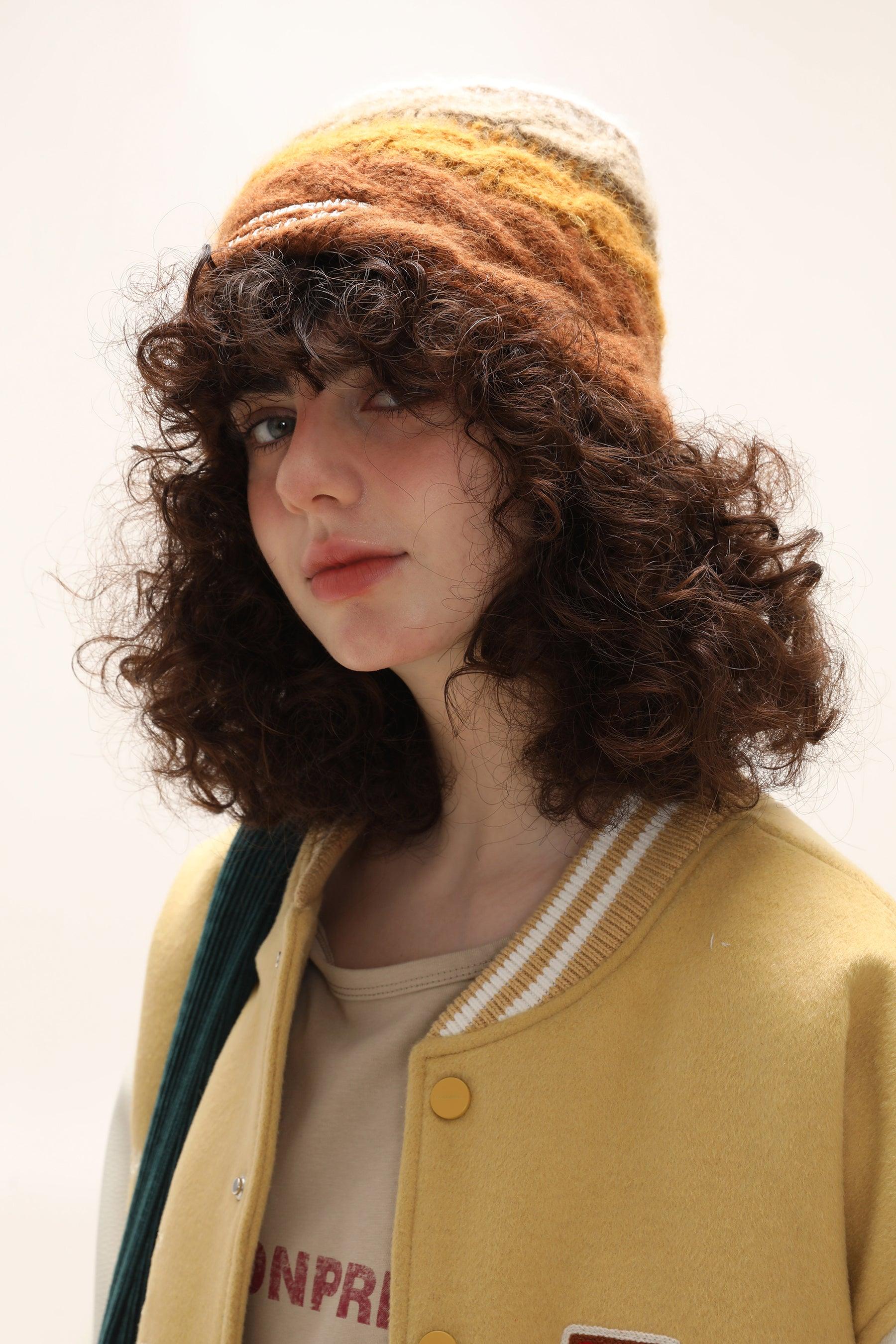 MASONPRINCE Multi Color Alpaca Hand-Knit Beanie