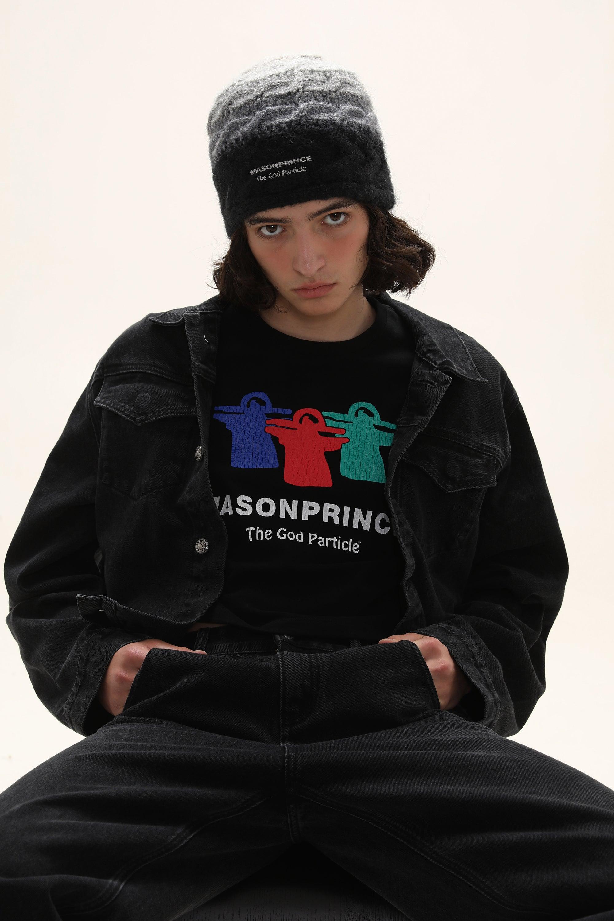 MASONPRINCE Multi Color Alpaca Hand-Knit Beanie