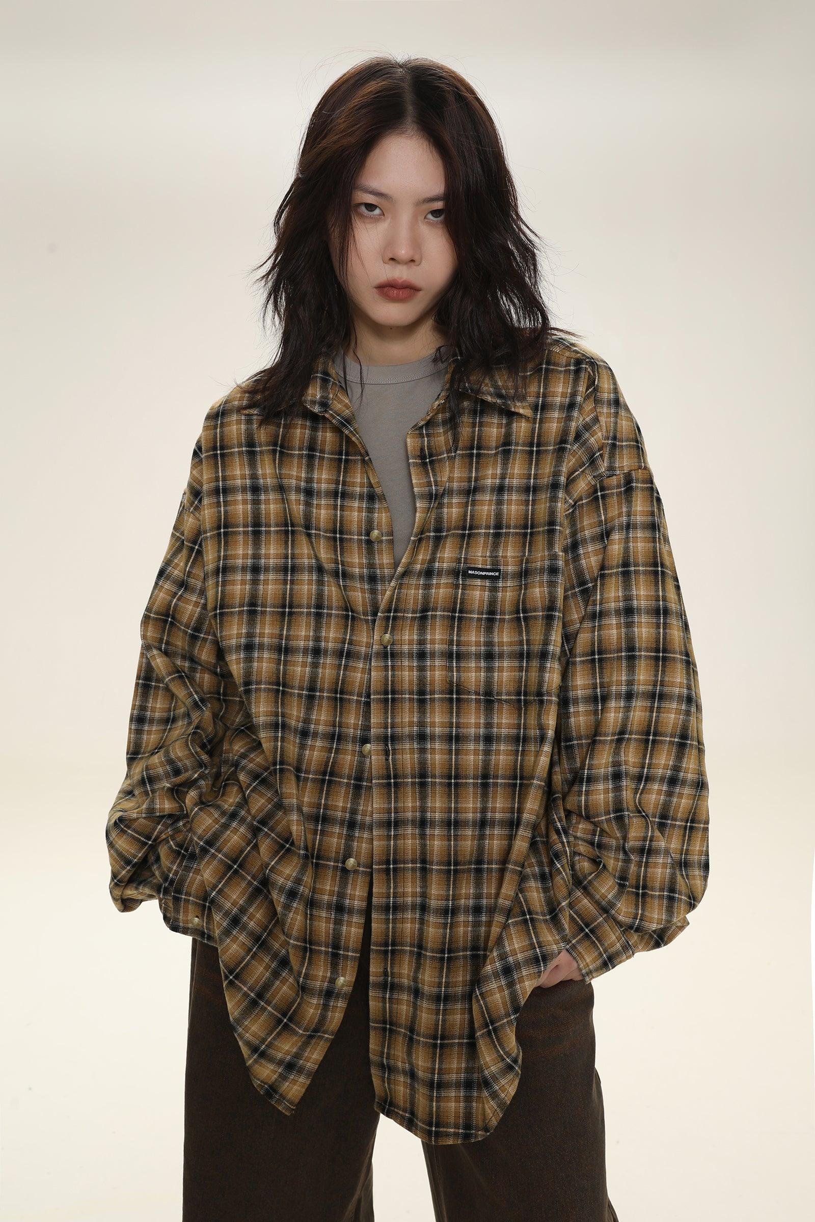MASONPRINCE Boxy Plaid Carpenter Shirt