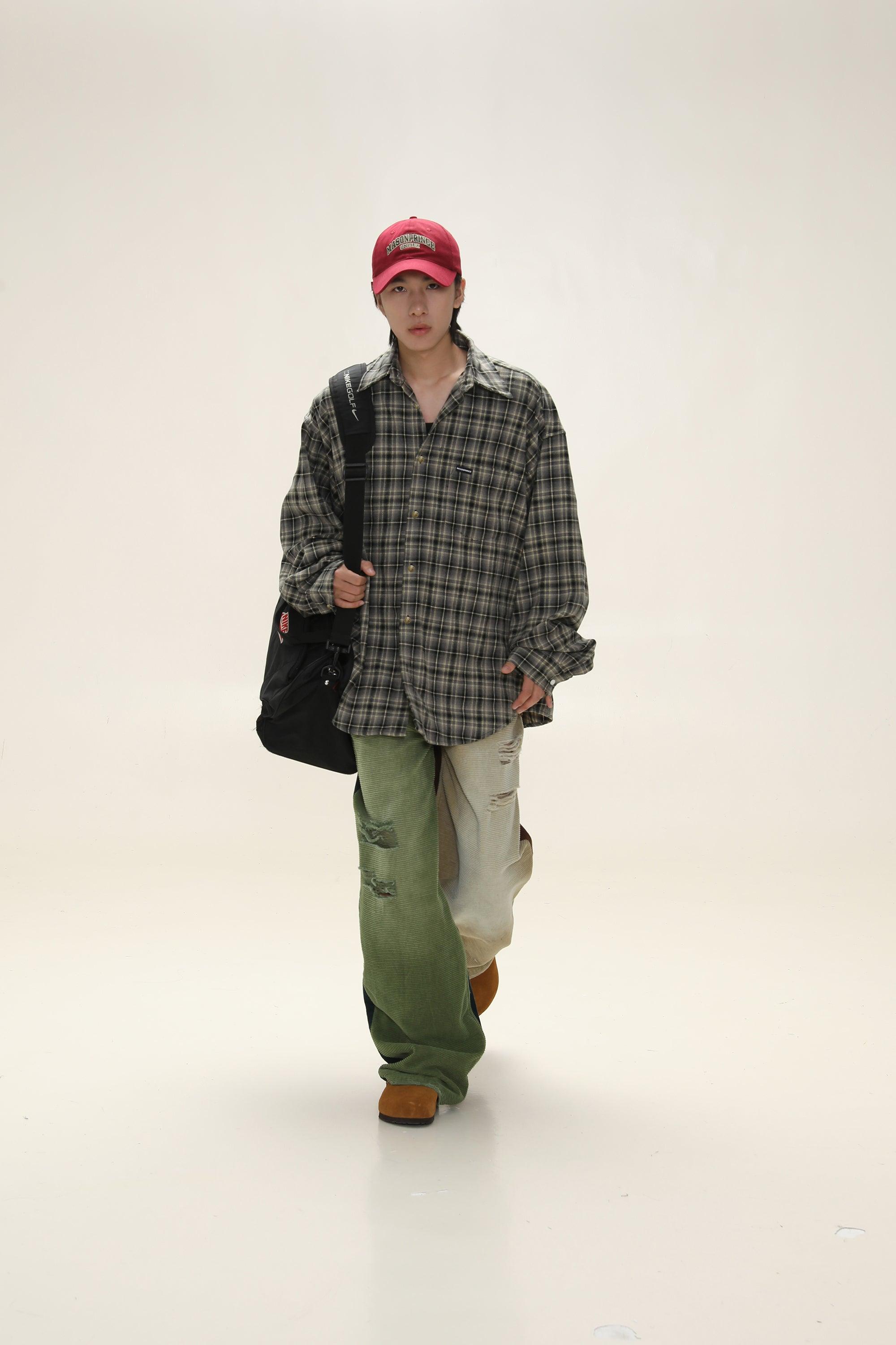 MASONPRINCE Boxy Plaid Carpenter Shirt