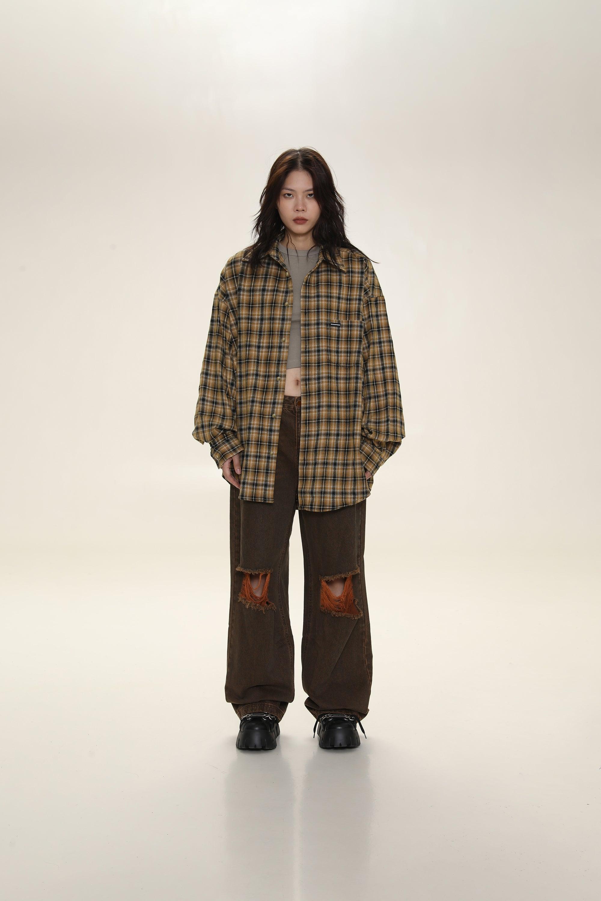 MASONPRINCE Boxy Plaid Carpenter Shirt