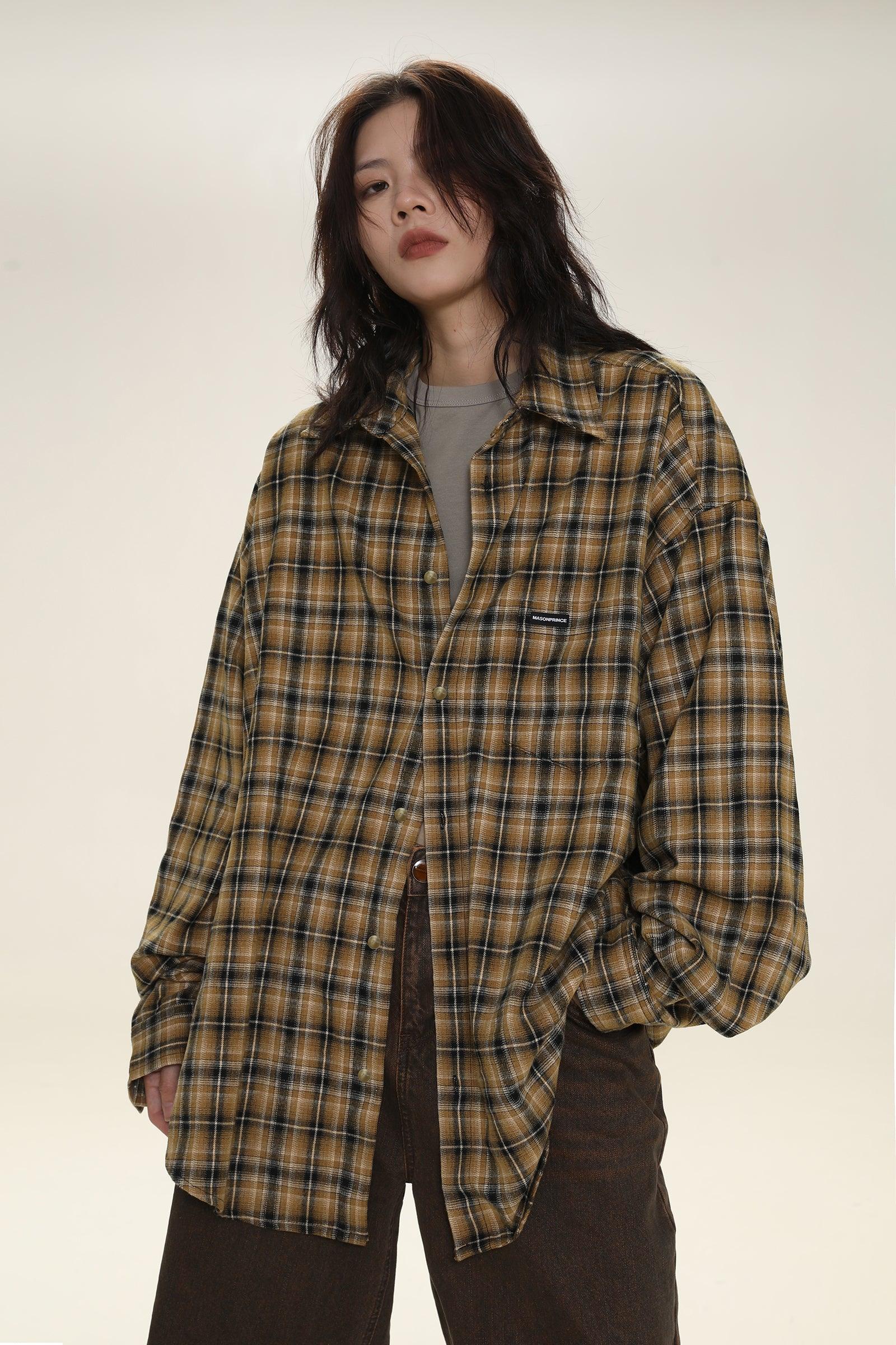 MASONPRINCE Boxy Plaid Carpenter Shirt