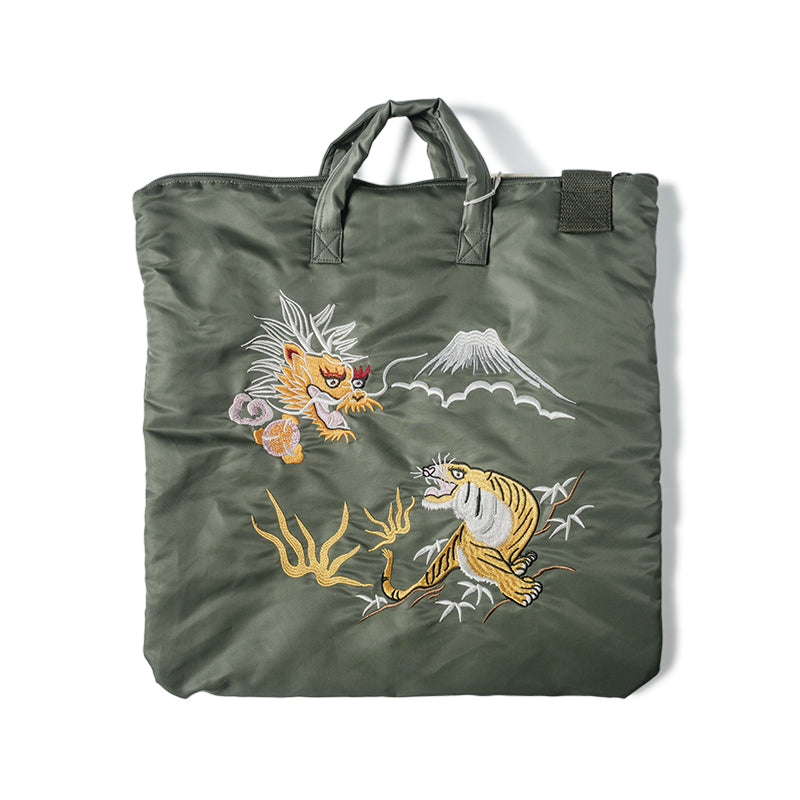 Vintage Style "Yokosuka" Embroidered Nylon Bag