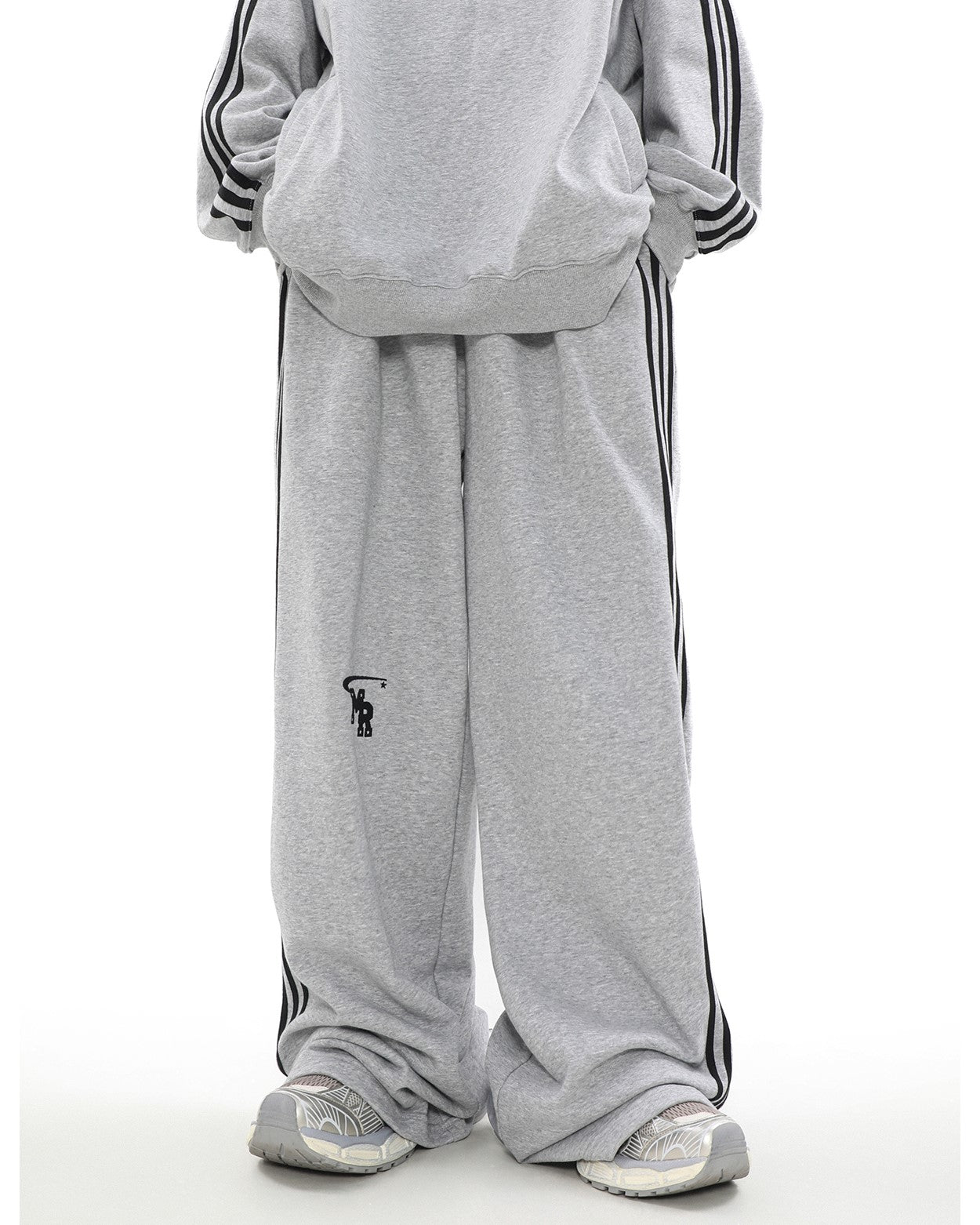 MRNEARLY Wide Leg Track Pants