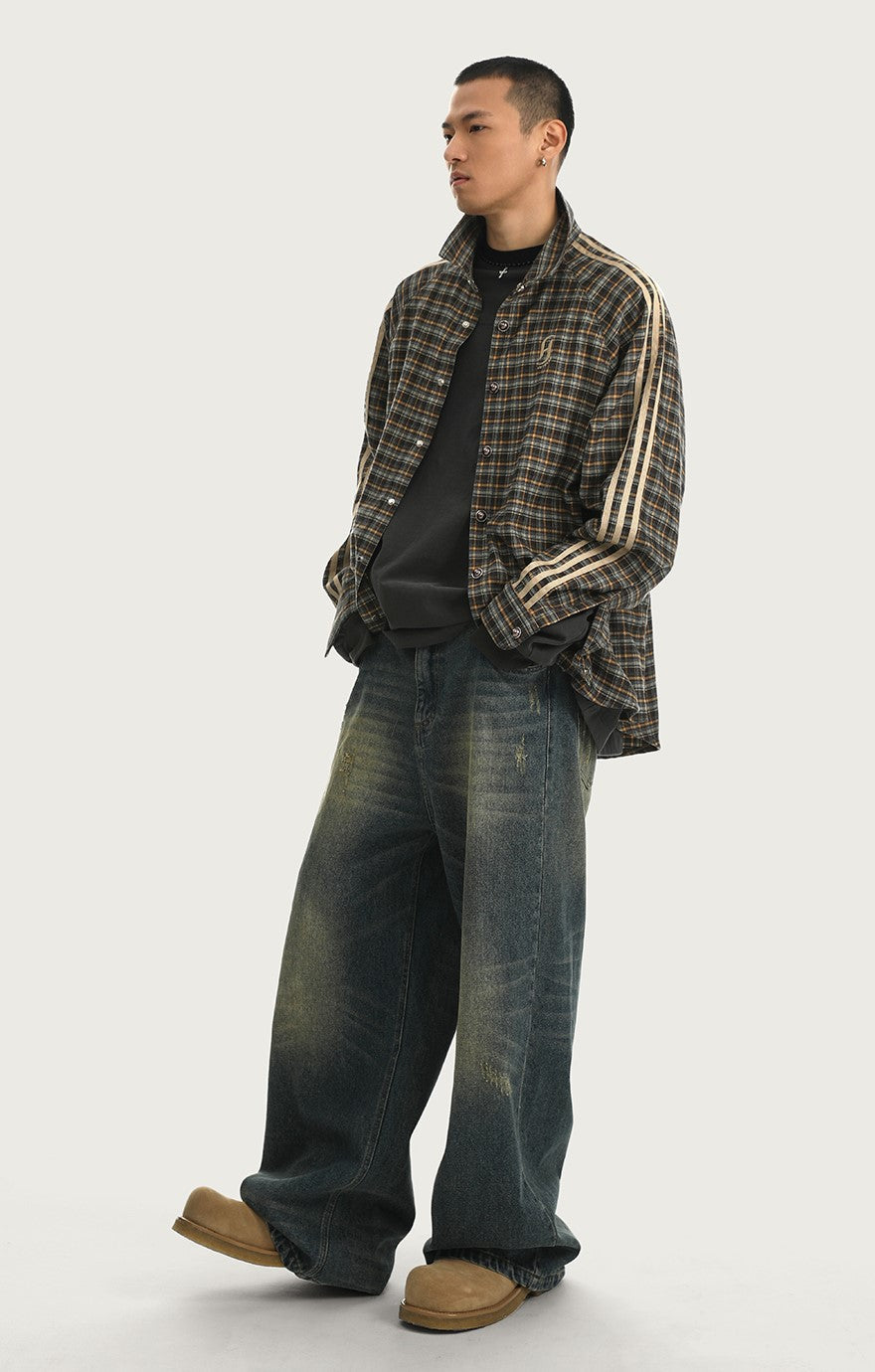 JHYQ Retro Striped Flannel
