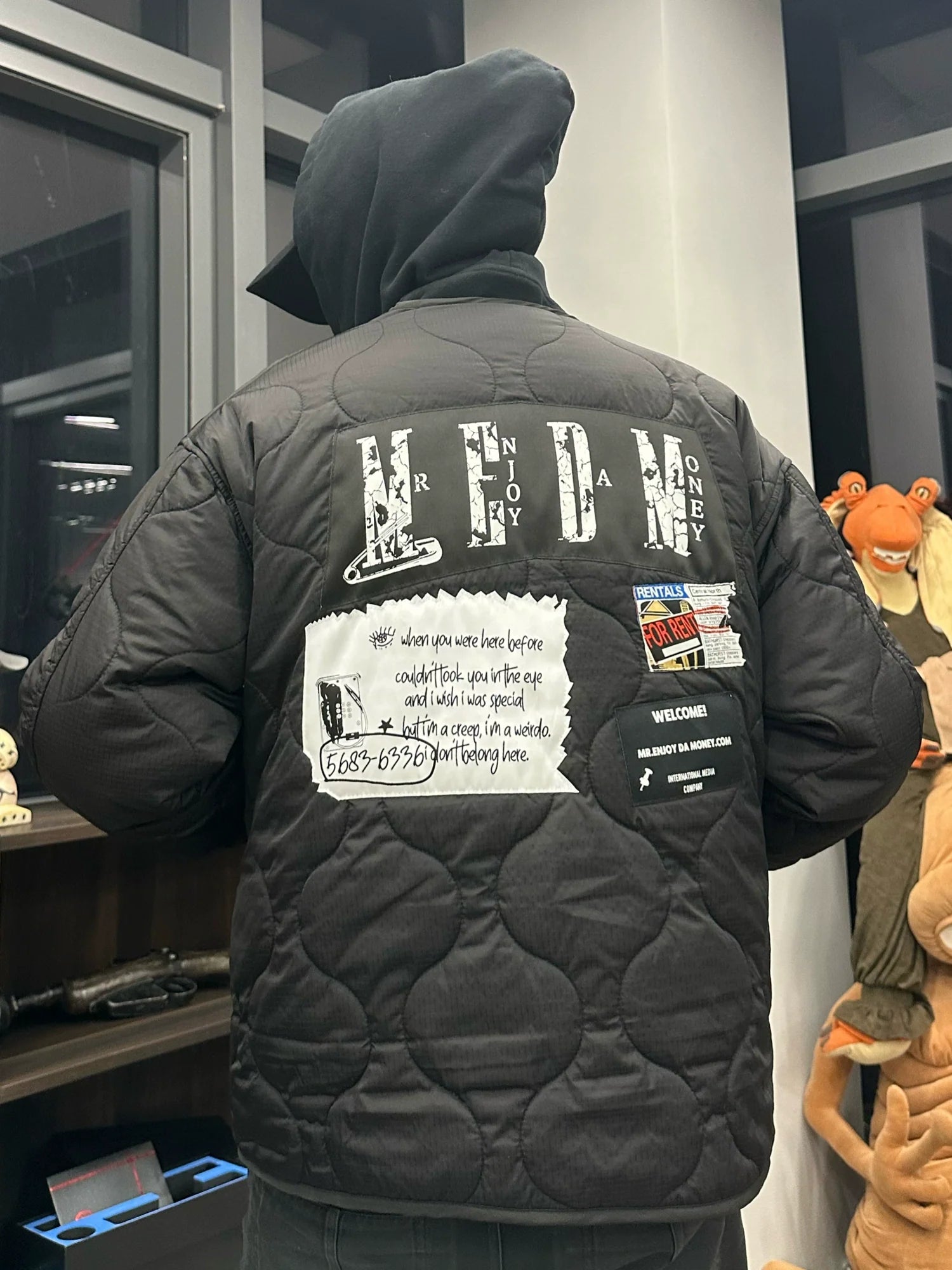 MEDM Patched Flyer Quilted Jacket