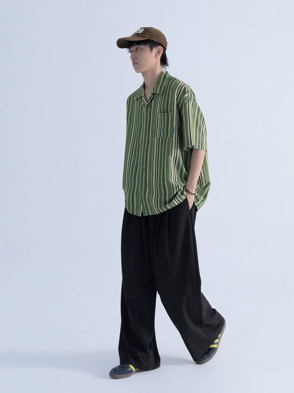 Mentmate Retro-Striped Button Up