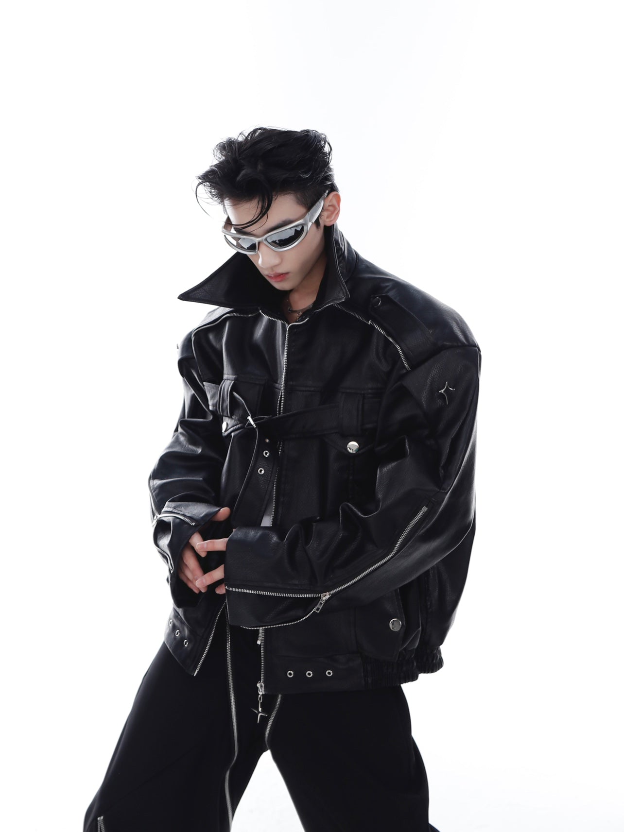 CulturE Pin-Buckle Biker Jacket
