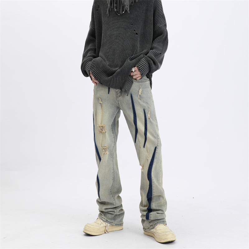 MaxDstr Scratch Ripped Jeans