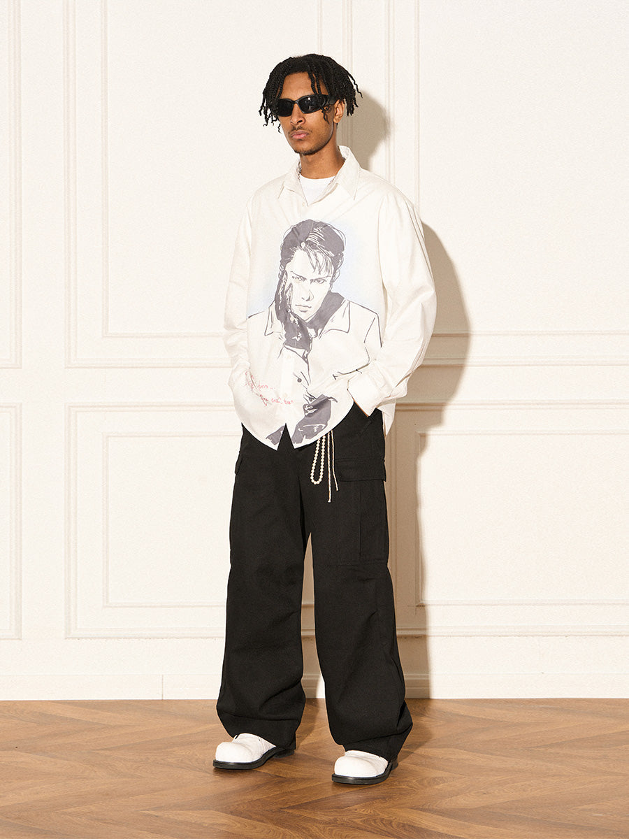 REVERSE IRONY Portrait Button Long Sleeve