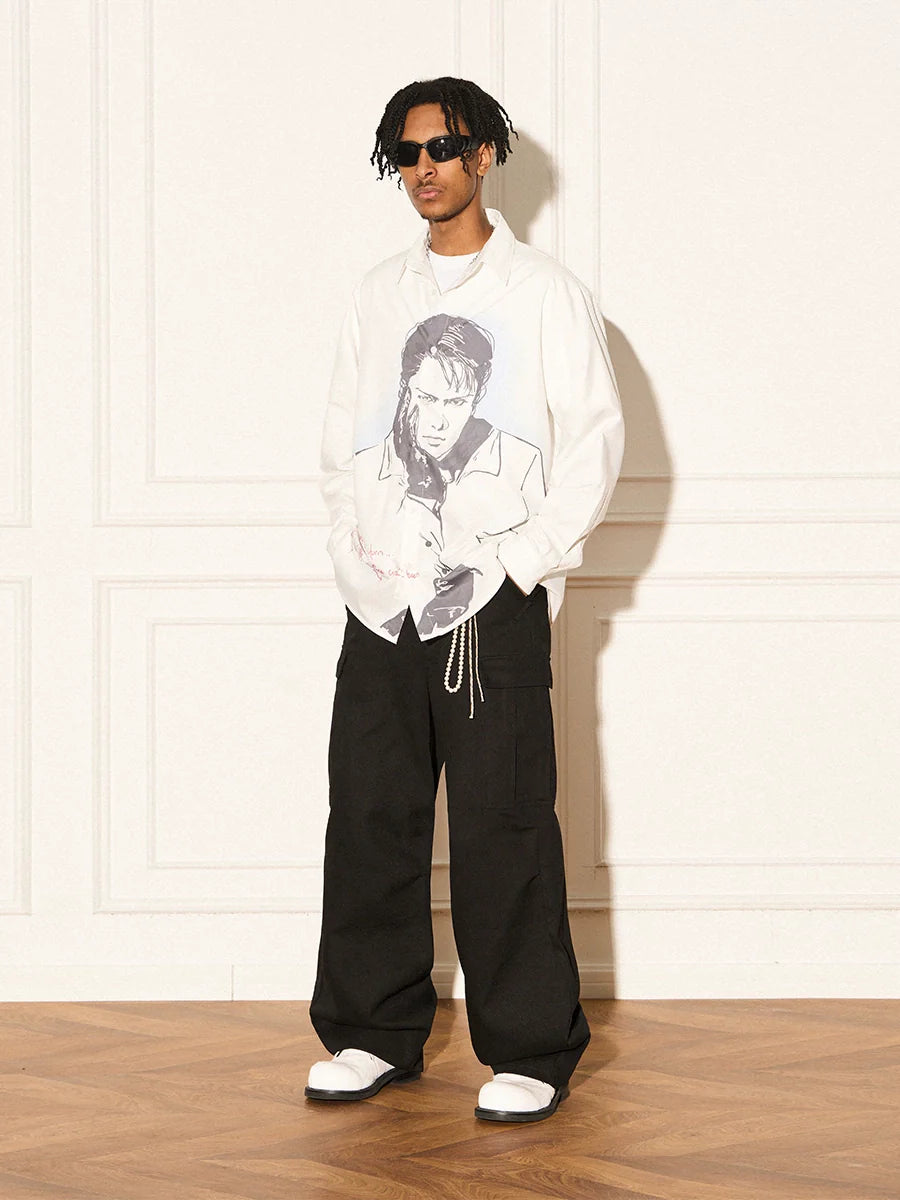 REVERSE IRONY Portrait Button Long Sleeve