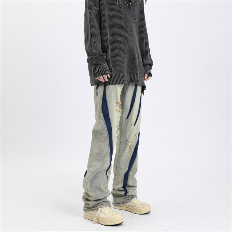 MaxDstr Scratch Ripped Jeans