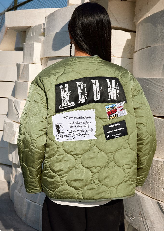 MEDM Patched Flyer Quilted Jacket