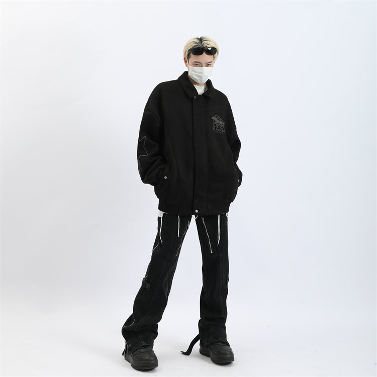 MaxDstr Split Cut Zipper Pants
