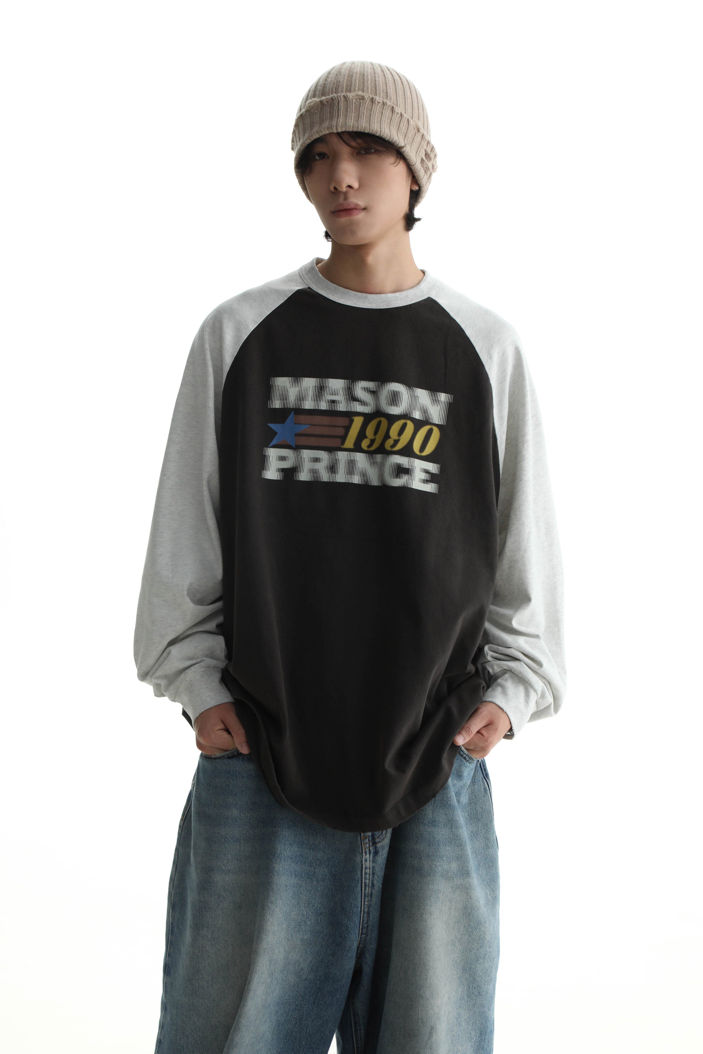 MASONPRINCE "1990" Contrast Long Sleeve