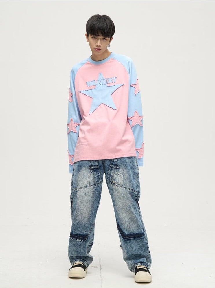 WLNEXT Patchwork Longsleeve Shirt