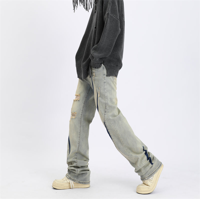 MaxDstr Scratch Ripped Jeans