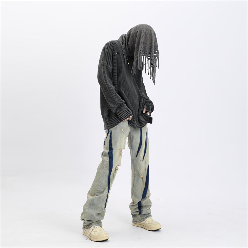 MaxDstr Scratch Ripped Jeans