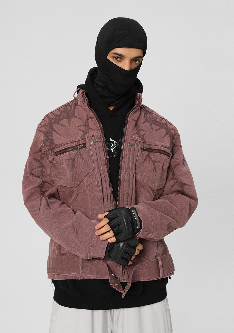 JHYQ Embossed Thorn Heavyweight Jacket
