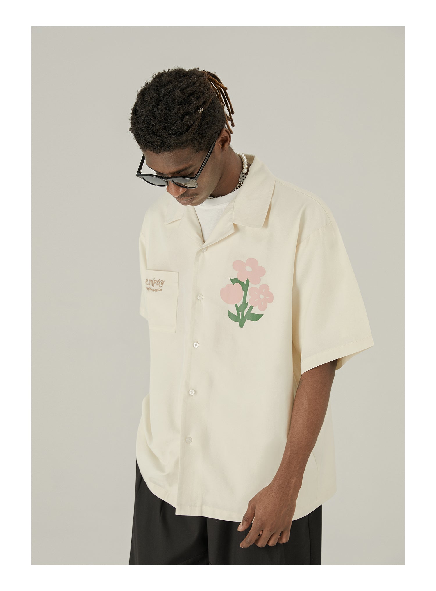 EMPTY REFERENCE Off-White Button-Up Shirt