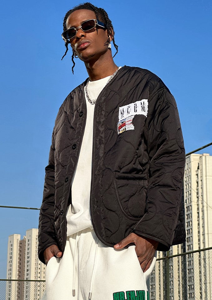 MEDM Patched Flyer Quilted Jacket