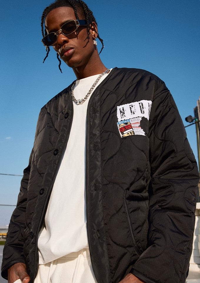 MEDM Patched Flyer Quilted Jacket