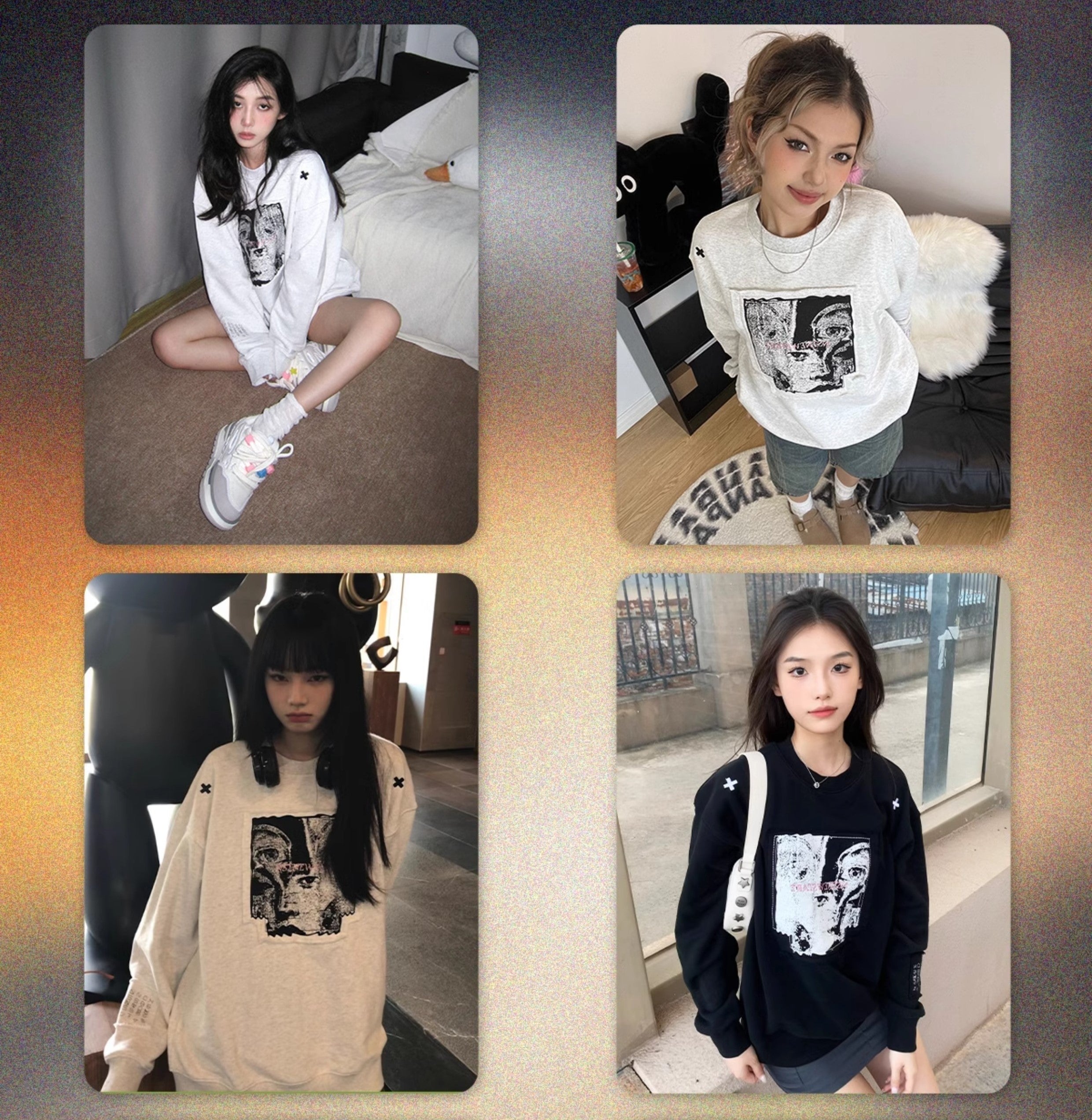 NSTNEW START "Visions" Collage Sweater