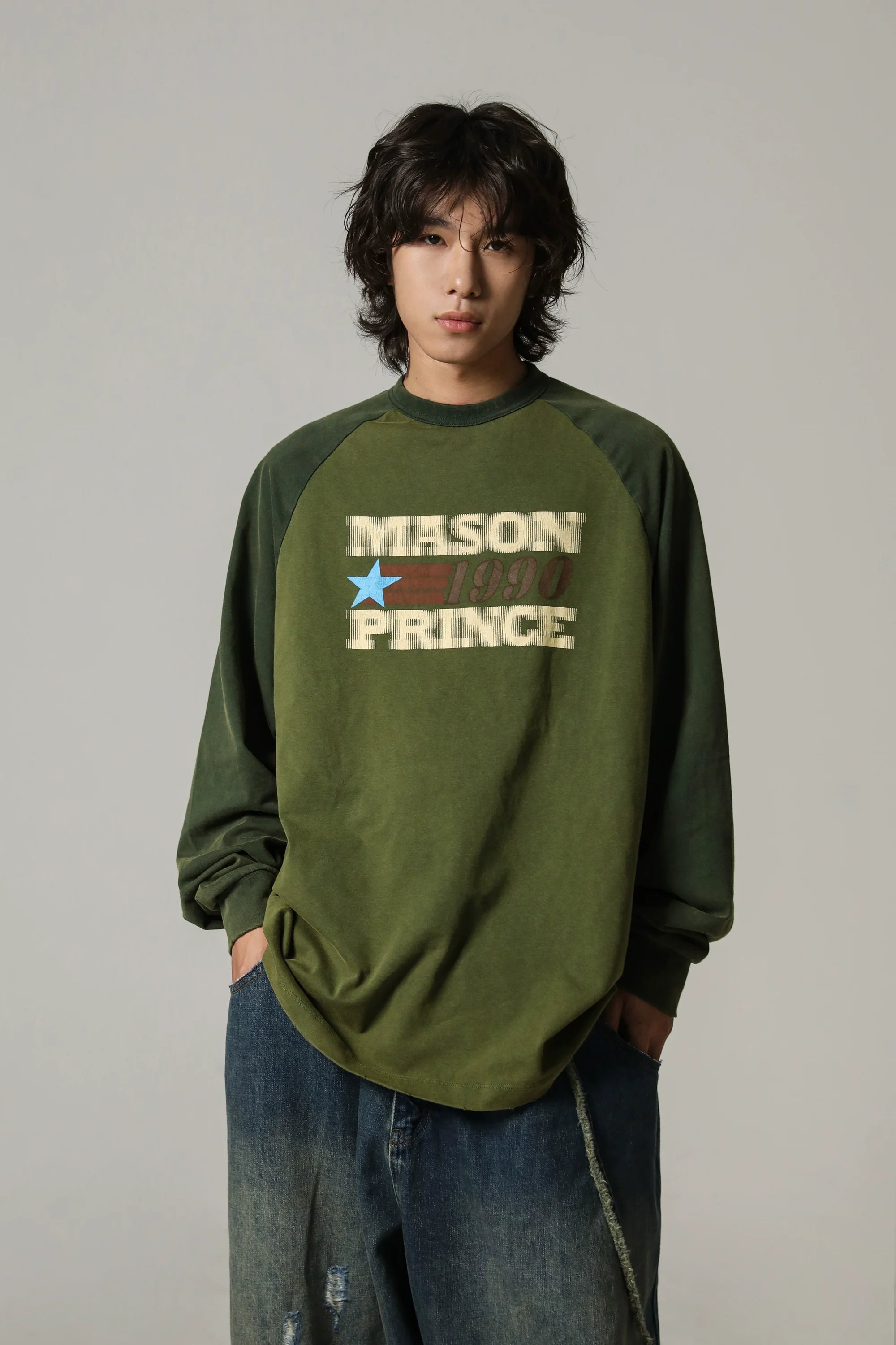MASONPRINCE "1990" Contrast Long Sleeve