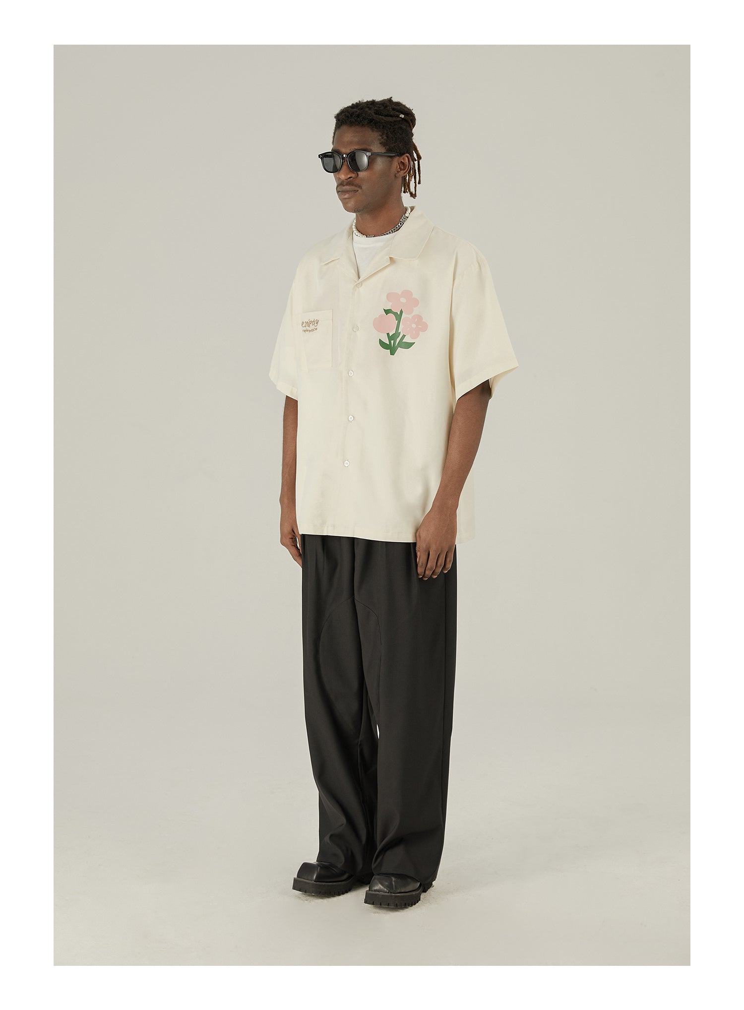 EMPTY REFERENCE Off-White Button-Up Shirt
