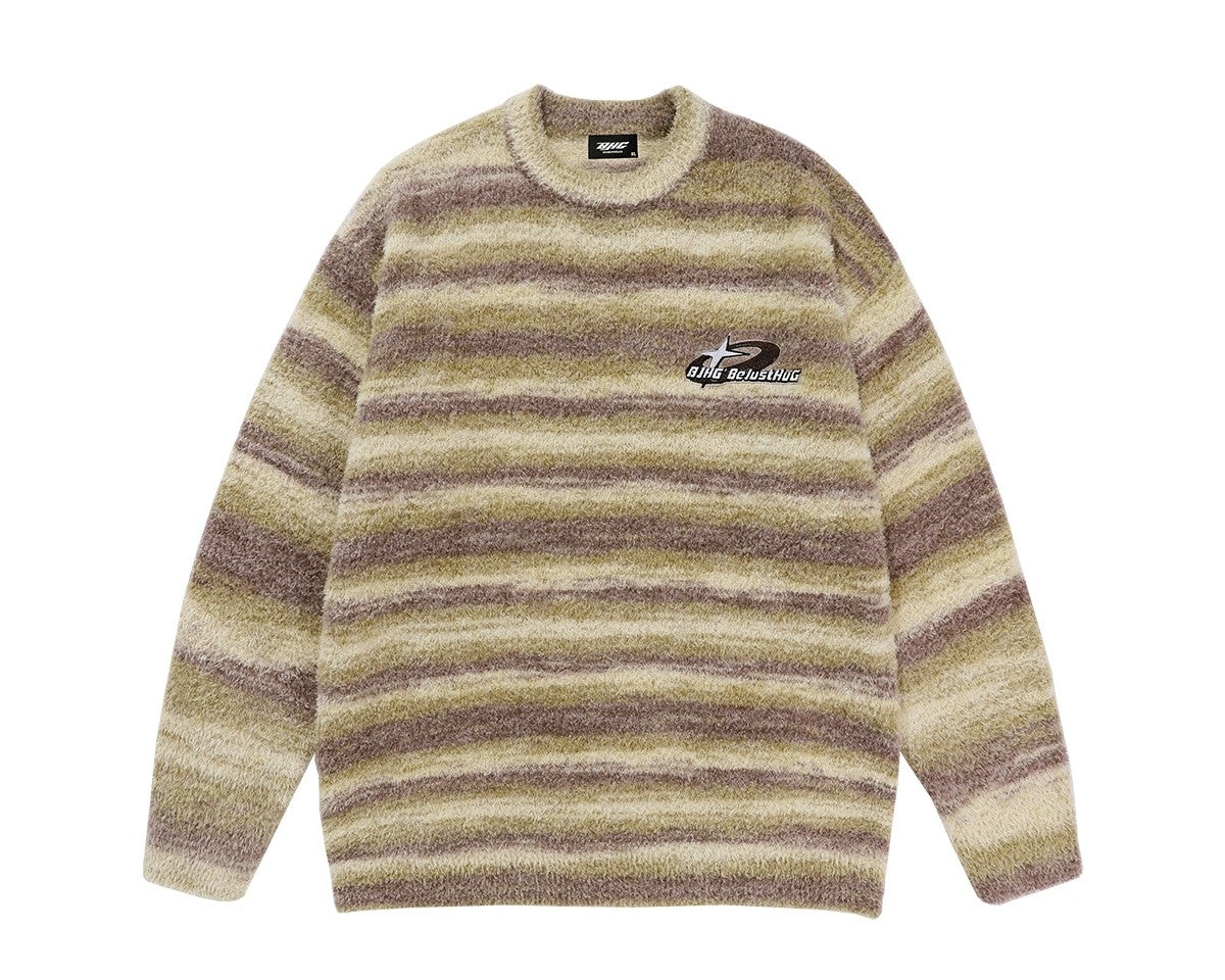 BJHG Contrast Painted Stripe Sweater