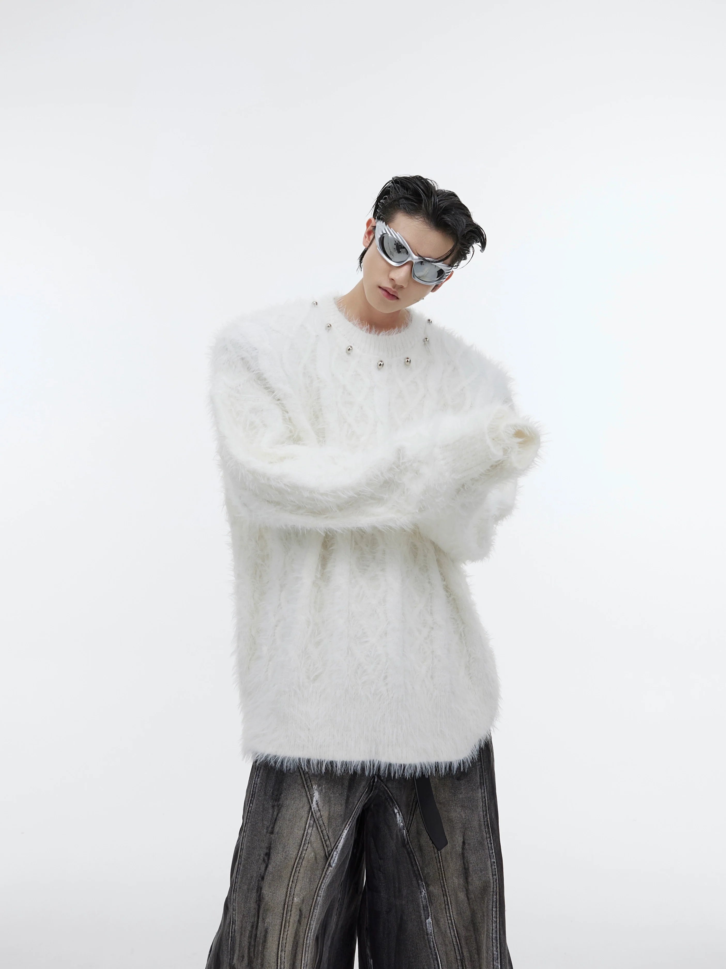CulturE Studded Collar Sweater