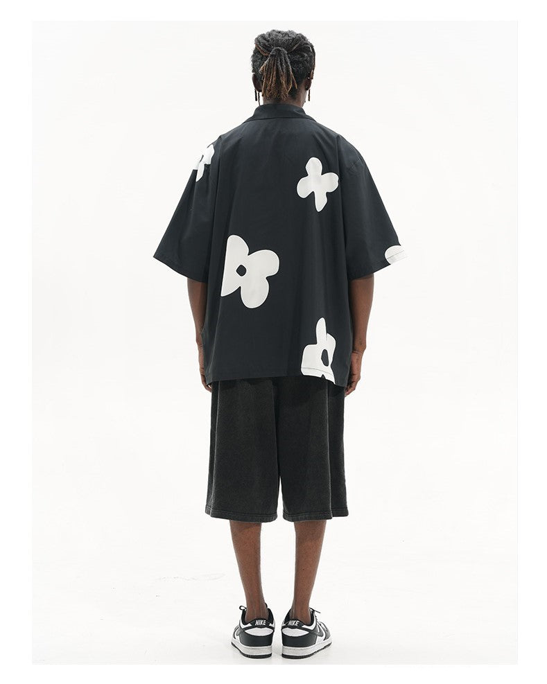 HARSH and CRUEL Solitary Flower Button-Up